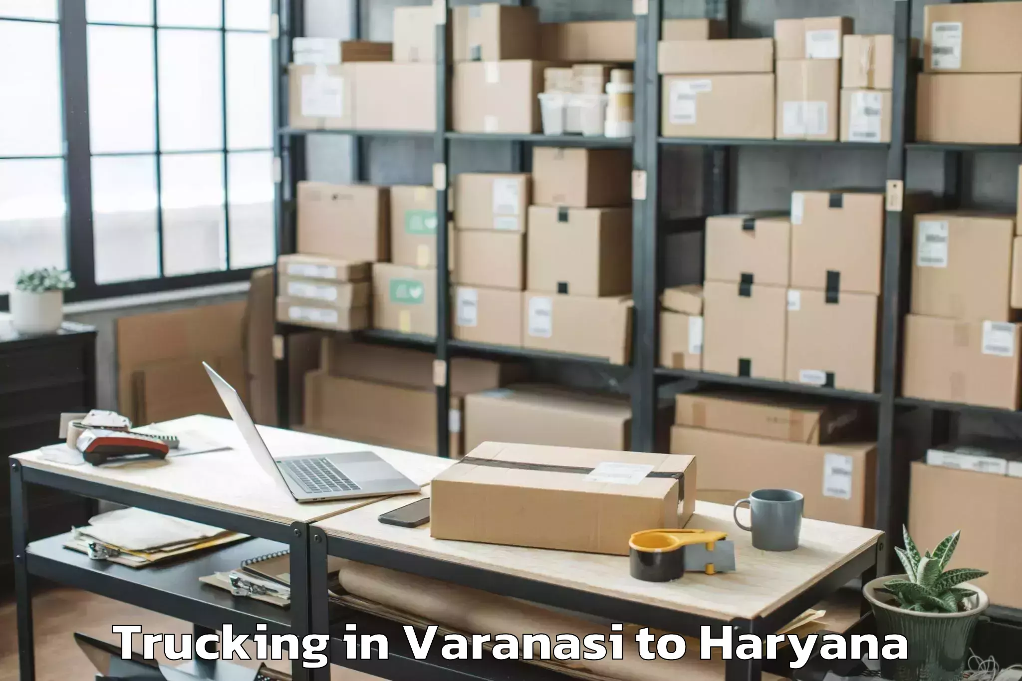 Book Varanasi to Tosham Rural Trucking Online